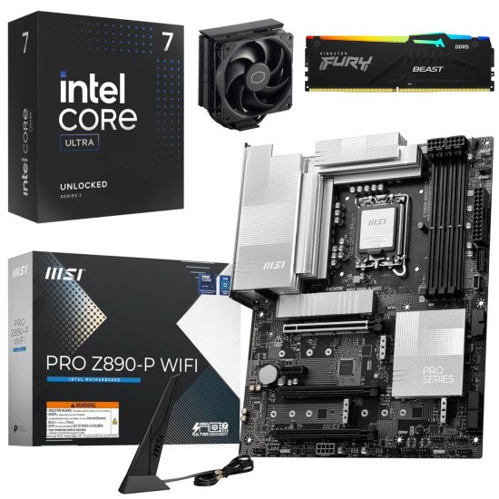 Kit Actualización Intel Core Ultra 7 265K + Disipador + Tarjeta Madre Z890-P WIFI + Ram 32Gb DDR5 Kit Actualización Intel Core Ultra 7 265K + Disipador + Tarjeta Madre Z890-P WIFI + Ram 32Gb DDR5
