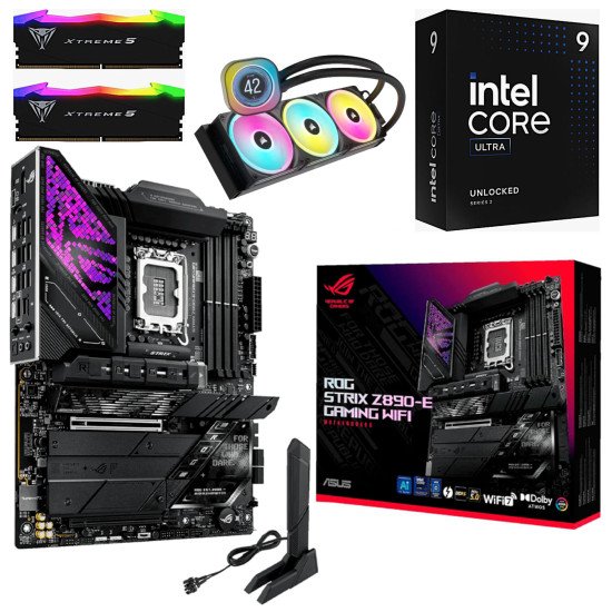 Kit Actualización Intel Core Ultra 9 285K + E. Liquido + ROG Strix Z890-E Gaming WIFI + Ram 48Gb DDR5 Kit Actualización Intel Core Ultra 9 285K + E. Liquido + ROG Strix Z890-E Gaming WIFI + Ram 48Gb DDR5