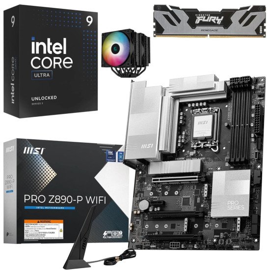 Kit Actualización Intel Core Ultra 9 285K + Disipador + Tarjeta Madre Z890-P WIFI + Ram 48Gb DDR5 Kit Actualización Intel Core Ultra 9 285K + Disipador + Tarjeta Madre Z890-P WIFI + Ram 48Gb DDR5