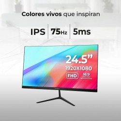 Monitor Led Acteck Captive Vivid SP245 24.5", Full HD 1920x1080, Panel IPS, 75 Hz, VGA/HDMI