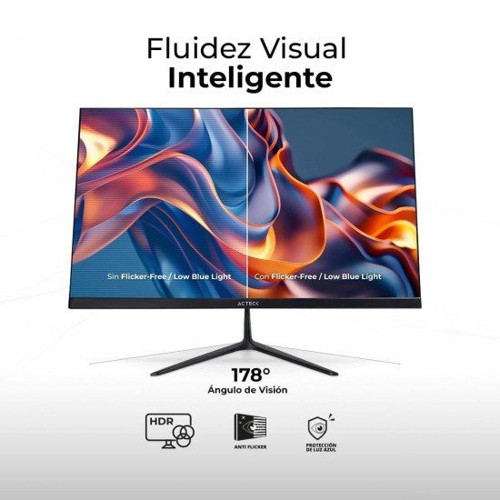 Monitor Led Acteck Captive Vivid SP245 24.5", Full HD 1920x1080, Panel IPS, 75 Hz, VGA/HDMI