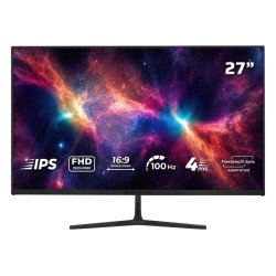 Monitor Led Balam Rush Nebula MNG27Y 27", Plano, Full HD, Panel IPS, 100 Hz, 4 Ms, HDMI/DP