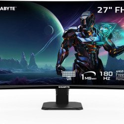 Monitor Led Gigabyte Curvo Gaming GS27FC US 27", Full HD 1920x1080, Panel VA, 180 Hz, DP/HDMI