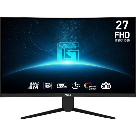 Monitor Led MSI Gaming Curvo 27" G27C3F, Full HD 1920x1080, Panel VA, 180 Hz, 1 Ms, HDMI/DisplayPort