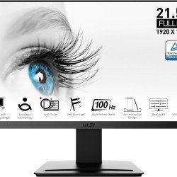 Monitor Led MSI PRO 21.45" MP223, Full HD 1920x1080, Panel VA, 100 Hz, 1 Ms, HDMI/VGA