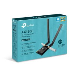 Tarjeta de Red Inalámbrica Interna TP-Link Archer TX20E, 2 Antenas, Wi-Fi 6, Bluetooth 5.2 PCIe
