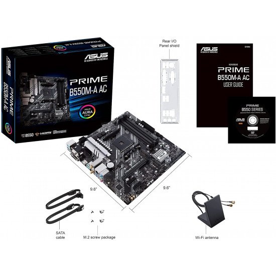 Tarjeta Madre Asus Prime B550M-A AC WIFI, AMD, Socket AM4