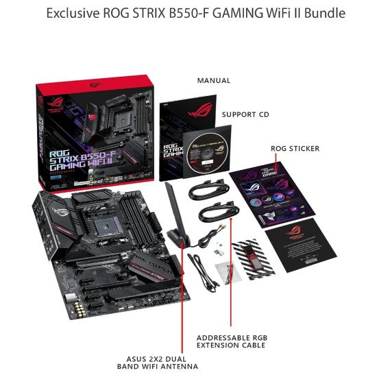 Tarjeta Madre Asus ROG Strix B550-F Gaming WIFI II, AMD, DDR4, Socket AM4