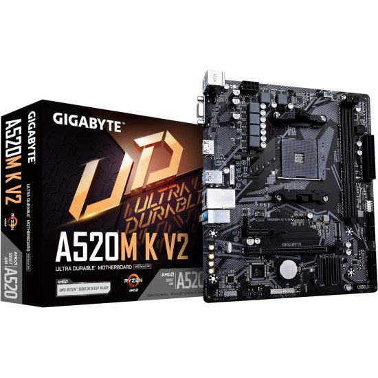 Tarjeta Madre Gigabyte A520M K V2, AMD, Socket AM4 Tarjeta Madre Gigabyte A520M K V2, AMD, Socket AM4