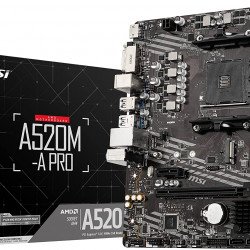 Tarjeta Madre MSI A520M-A PRO, AMD, Socket AM4