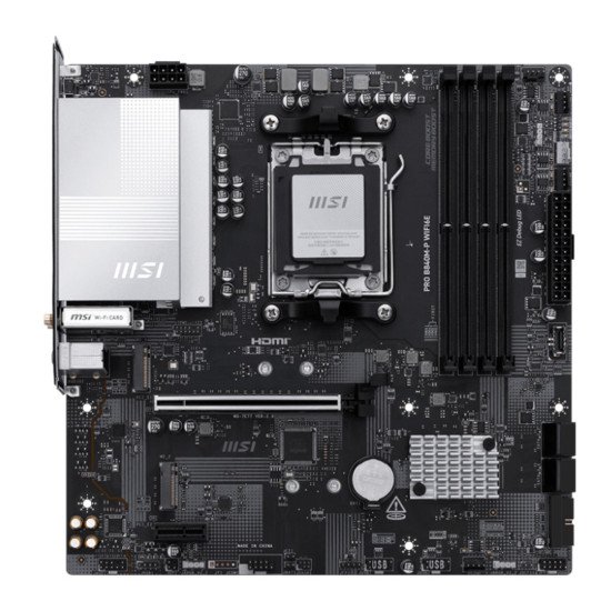 Tarjeta Madre MSI PRO B840M-P WIFI6E, AMD, DDR5, Socket AM5