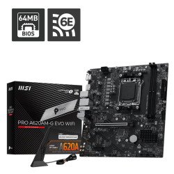 Tarjeta Madre MSI Pro A620AM-G EVO WIFI, AMD, DDR5, Socket AM5