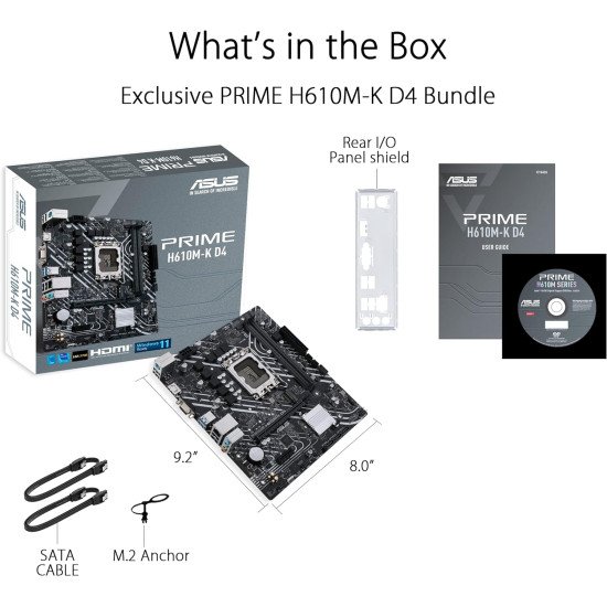 Tarjeta Madre Asus Prime H610M-K D4, Intel, LGA 1700