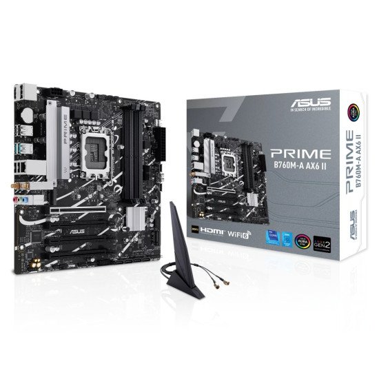 Tarjeta Madre Asus Prime B760M-A AX6 II DDR5, Intel, LGA 1700