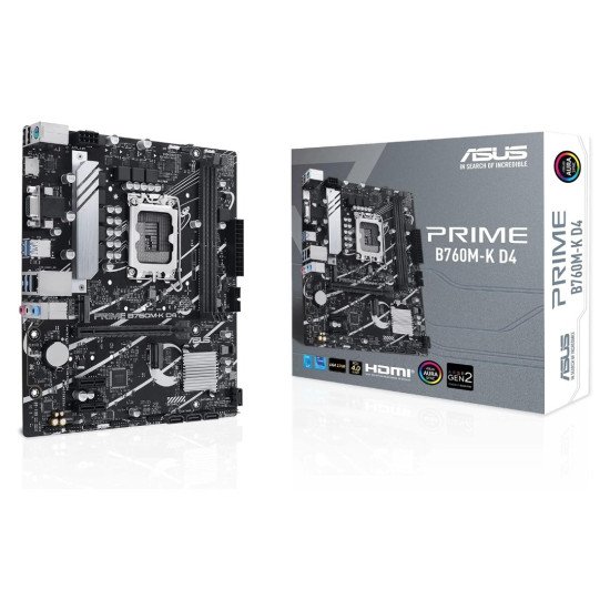 Tarjeta Madre Asus Prime B760M-K D4 DDR4, Intel, LGA 1700