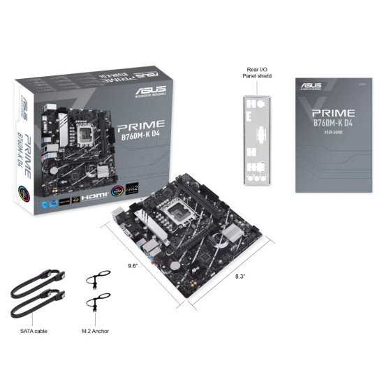 Tarjeta Madre Asus Prime B760M-K D4 DDR4, Intel, LGA 1700