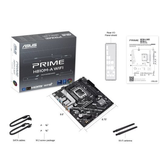 Tarjeta Madre Asus Prime H810M-A WIFI DDR5, Intel, LGA 1851
