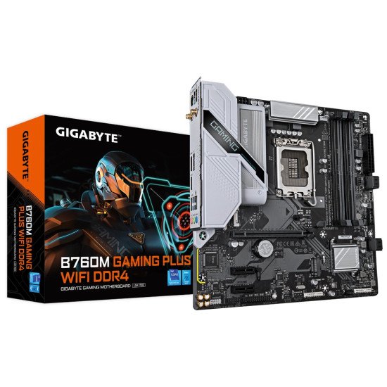 Tarjeta Madre Gigabyte B760M Gaming Plus WIFI DDR4, Intel, LGA 1700