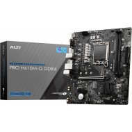 Tarjeta Madre MSI PRO H610M-G, Intel, DDR4, LGA 1700