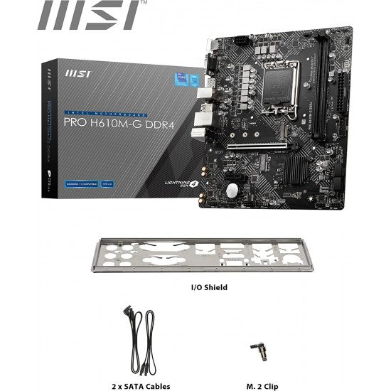 Tarjeta Madre MSI PRO H610M-G, Intel, DDR4, LGA 1700