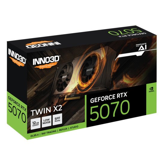 Tarjeta Vídeo Geforce INNO3D RTX 5070 TWIN X2 12GB GDDR7