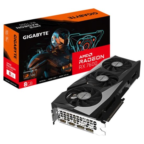 Tarjeta Vídeo Radeon Gigabyte RX 7600 Gaming OC 8GB GDDR6